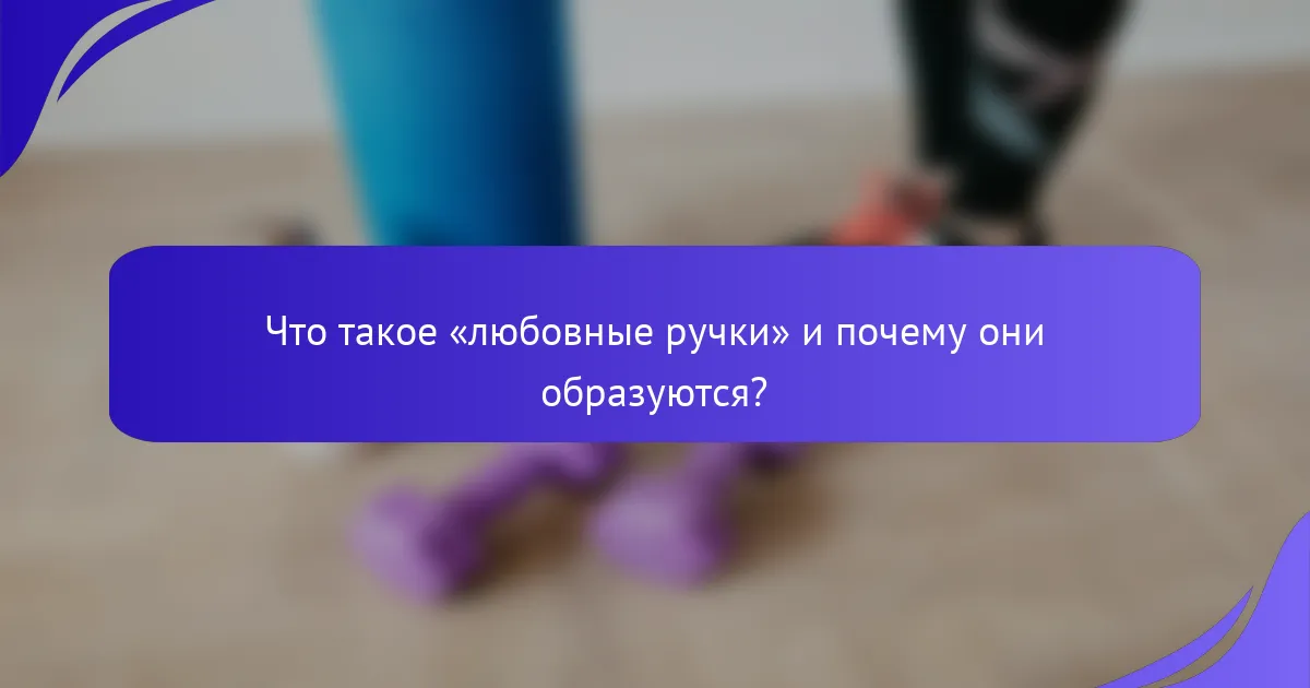 Что такое «любовные ручки» и почему они образуются?