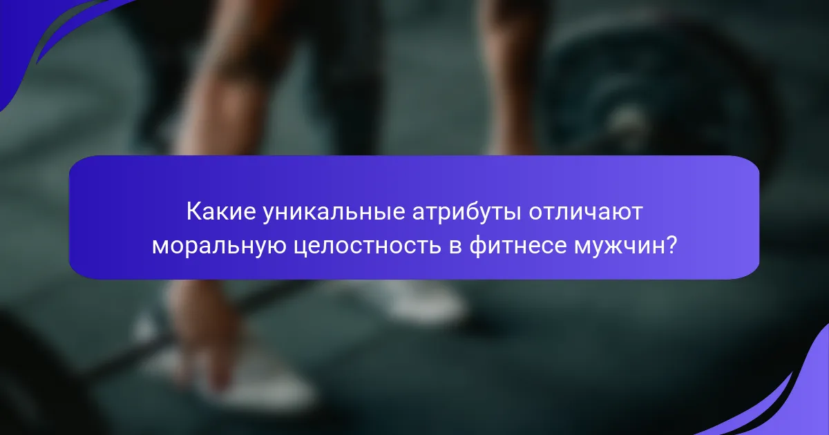 Какие уникальные атрибуты отличают моральную целостность в фитнесе мужчин?
